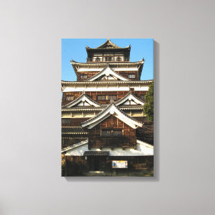 Hiroshima Castle 広 島 城, Hiroshima, Japan Canvas Afdruk