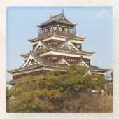 Hiroshima Castle 広 島 城, Hiroshima, Japan Glazen Onderzetter (Voorkant)