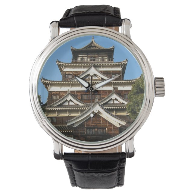 Hiroshima Castle 広 島 城, Hiroshima, Japan Horloge (Voorkant)