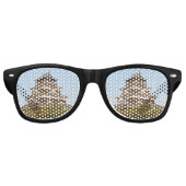 Hiroshima Castle 広 島 城, Hiroshima, Japan Retro Zonnebril (Voorkant)