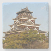 Hiroshima Castle 広 島 城, Hiroshima, Japan Stenen Onderzetter (Voorkant)