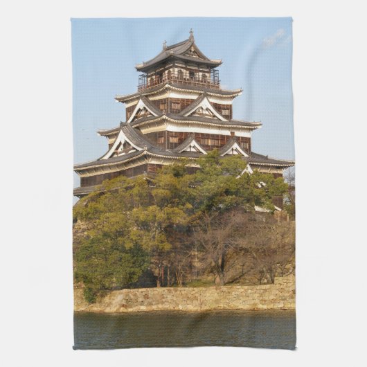 Hiroshima Castle 広 島 城, Hiroshima, Japan Theedoek (Verticaal)
