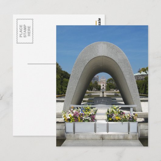 Hiroshima Herdenkings-Cenotaaf Briefkaart (Voorkant / Achterkant)