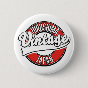 Hiroshima japan  logo ronde button 5,7 cm