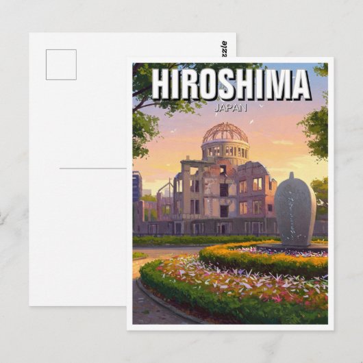 Hiroshima Japan Peace Dome Reizen Briefkaart (Voorkant / Achterkant)