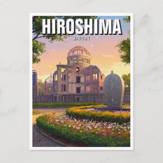 Hiroshima Japan Peace Dome Reizen Briefkaart (Voorkant)