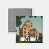 Hiroshima Japan Peace Dome Reizen Magneet (Voorkant / Achterkant)