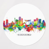 Hiroshima Japan Skyline Labels (Design 1)