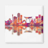 Hiroshima Japan Skyline Magneet (Voorkant)