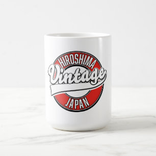 Hiroshima japan vintage stijl logo Two-Tone koffie Koffiemok