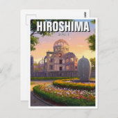 Hiroshima Japan Vredeskoepel Reis Briefkaart (Voorkant / Achterkant)