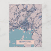 Hiroshima Japan Winderige Stad Kaart Reizen (Voorkant)