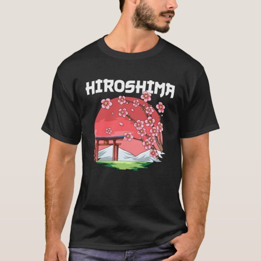 Hiroshima  Kyokujitsuki Sakura Japan T-shirt (Voorkant)