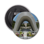 Hiroshima Memorial Cenotaph Button Flesopener (Voorkant)