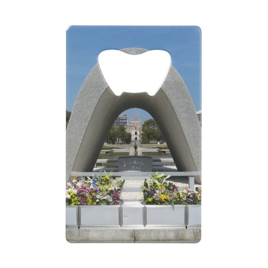 Hiroshima Memorial Cenotaph Creditkaart Flessenopener (Voorkant)