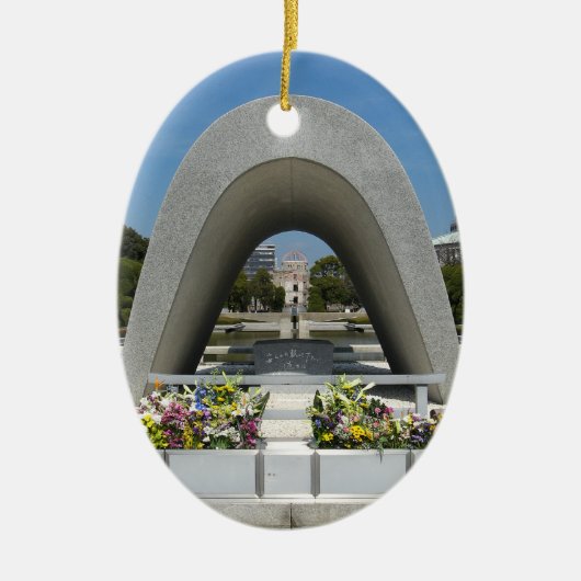 Hiroshima Memorial Cenotaph Keramisch Ornament (Voorkant)