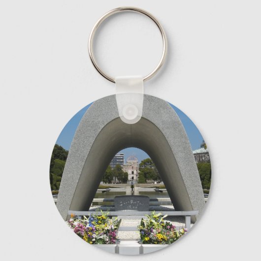Hiroshima Memorial Cenotaph Sleutelhanger (Voorkant)