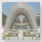 Hiroshima Memorial Cenotaph Stenen Onderzetter (Voorkant)