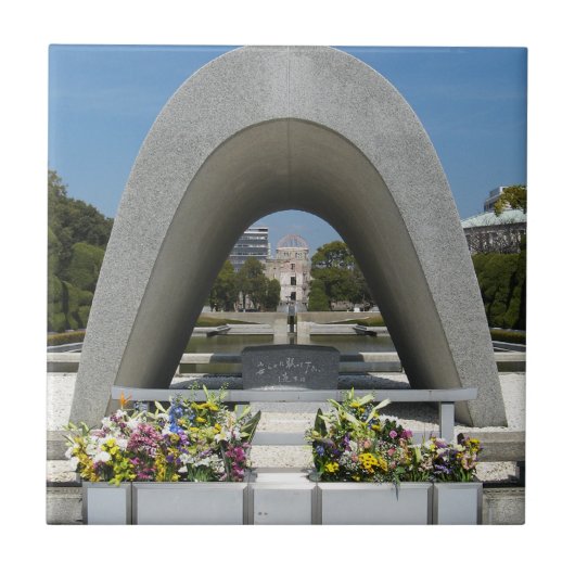 Hiroshima Memorial Cenotaph Tegeltje (Voorkant)