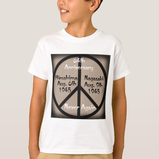 Hiroshima-Nagasaki vrede in onze tijd T-shirt (Voorkant)