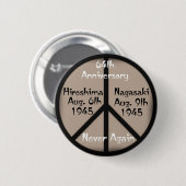 Hiroshima-Nagasaki-vredesbord Ronde Button 5,7 Cm (Voorkant /achterkant)