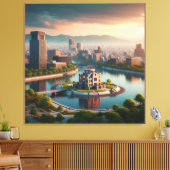 Hiroshima Peace Memorial Park Uitzicht Japan Reize Canvas Afdruk (Insitu (Woonkamer))