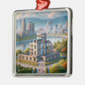 Hiroshima Peace Memorial Park Uitzicht Japan Reize Metalen Ornament (Links)