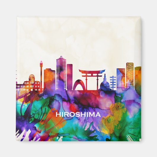 Hiroshima Skyline Magneet (Voorkant)