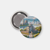 Hiroshima Vredesmonument Park Uitzicht Japan Reize Magneet (Voorkant / Achterkant)