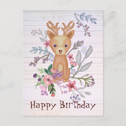 Hirsch im Busch Briefkaart (Voorkant)