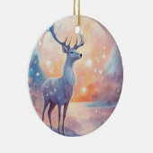 Hirsch mit Sternen wasserfarben pastell Gemälde Keramisch Ornament (Rechts)