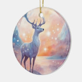 Hirsch mit Sternen wasserfarben pastell Gemälde Keramisch Ornament (Links)
