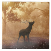 Hirsch prachtige natuur tegeltje (Voorkant)