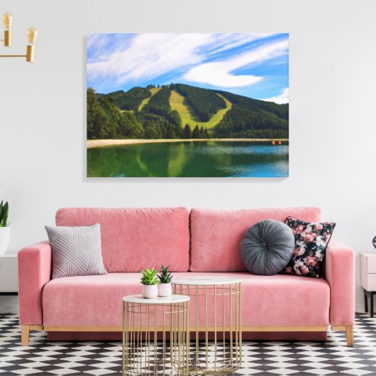 Hirschenkogelin Summer - Water Reflections Canvas Afdruk (Insitu (Woonkamer))