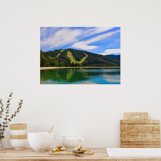 Hirschenkogelin Summer - Water Reflections Poster (Keuken)
