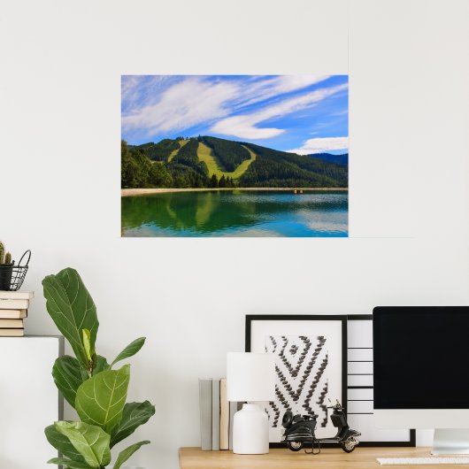 Hirschenkogelin Summer - Water Reflections Poster (Thuiskantoor)