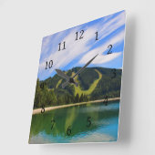 Hirschenkogelin Summer - Water Reflections Vierkante Klok (Hoek)