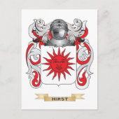 Hirst wapenschild (familiewapen) briefkaart (Voorkant)
