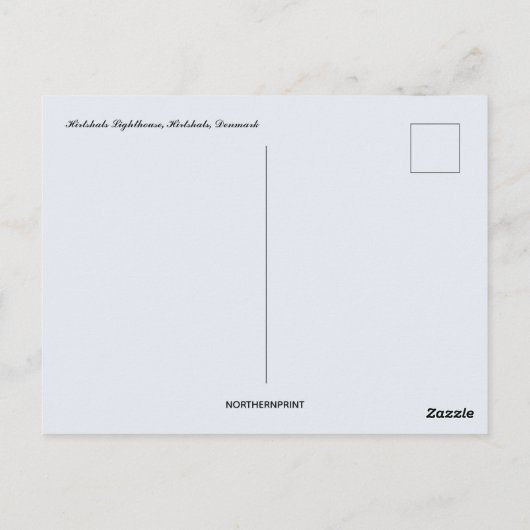 Hirtshals Vuurtoren in Hirtshals Denemarken Briefkaart (Achterkant)