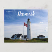 Hirtshals Vuurtoren in Hirtshals Denemarken Briefkaart (Voorkant)
