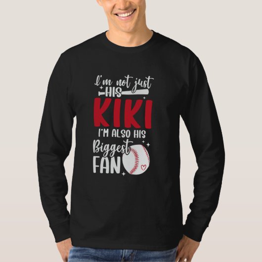 His Biggest Fan Baseball Kiki Of A Baseball Player T-shirt (Voorkant)