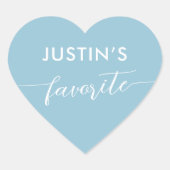 HIS en haar favoriete Custom Wedding Snoep Hart Sticker (Voorkant)