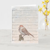 His Eye Is on the Sparrow Card Kaart (Gele Bloem)