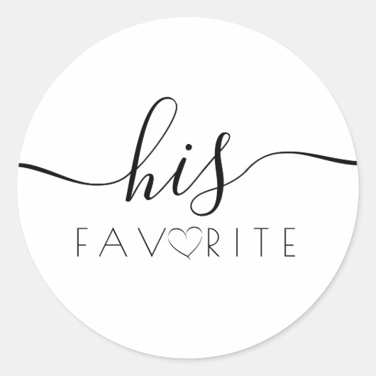 His Favorite Favor Label (Voorkant)