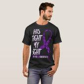 His Fight Is My Fight Alpha 1 Awareness Ribbon Ant T-shirt (Voorkant volledig)