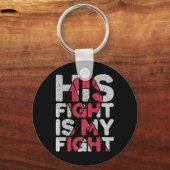 His Fight Is My Fight Brain Aneurysm Support  Sleutelhanger (Voorkant)