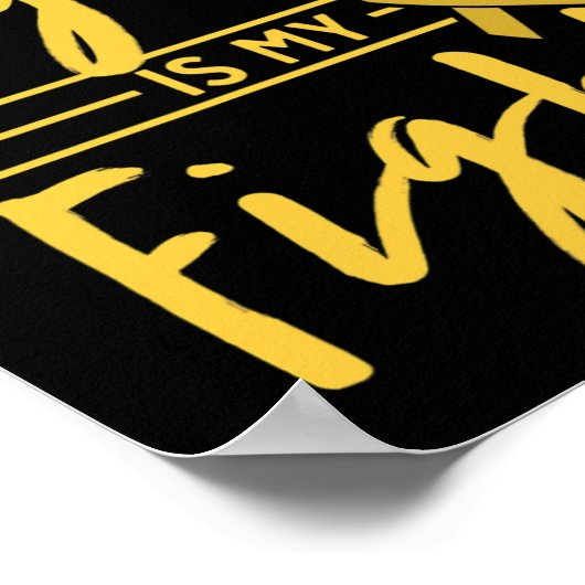 His Fight Is My Fight Childhood Cancer Awareness  Poster (Hoek)