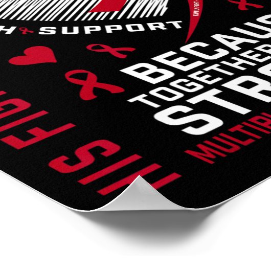 His Fight Is My Fight Dad Multiple Myeloma Awarene Poster (Hoek)