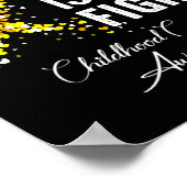 His Fight Is My Fight Gold Ribbon Childhood Cancer Poster (Hoek)