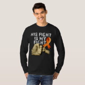 His Fight Is My Fight MS  Multiple Sclerosis Aware T-shirt (Voorkant volledig)
